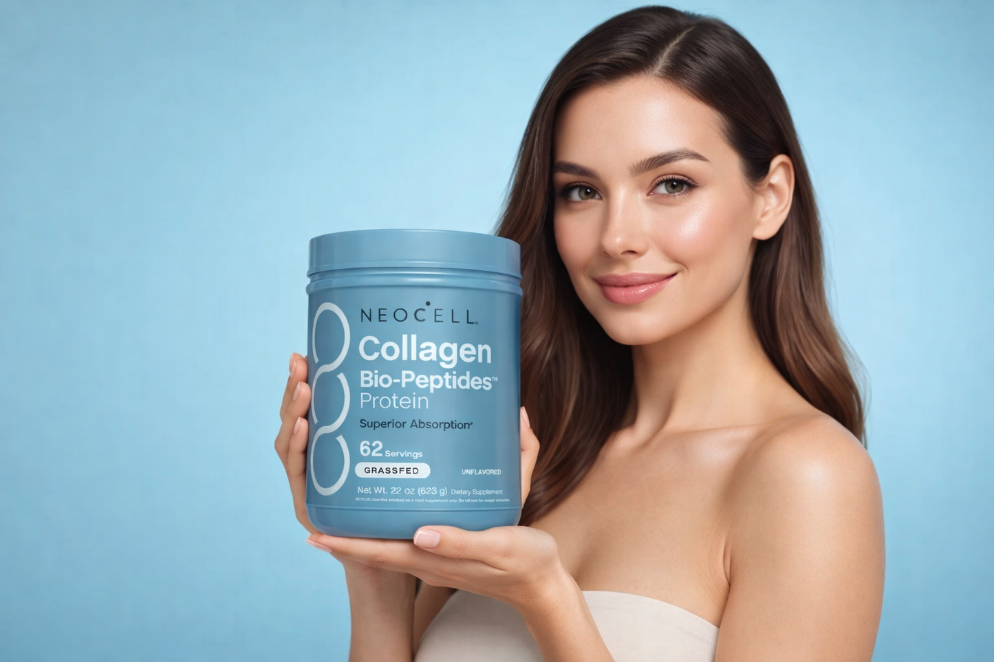 Colágeno hidrolizado premium para una piel más firme, cabello más fuerte y articulaciones saludables
